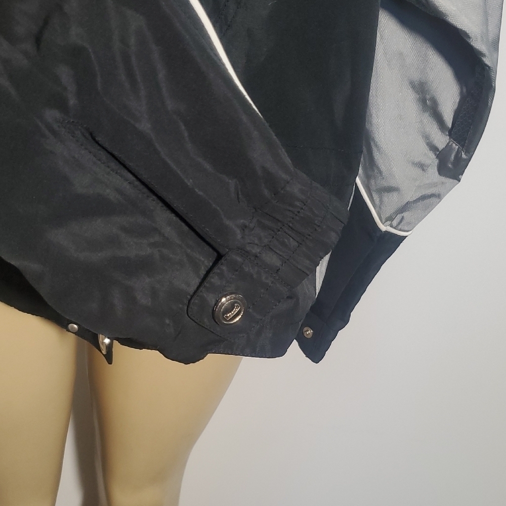 Marker Women's Winter Ski Jacket Black and Silver Jacket Size 12 - Picture 3 of 13